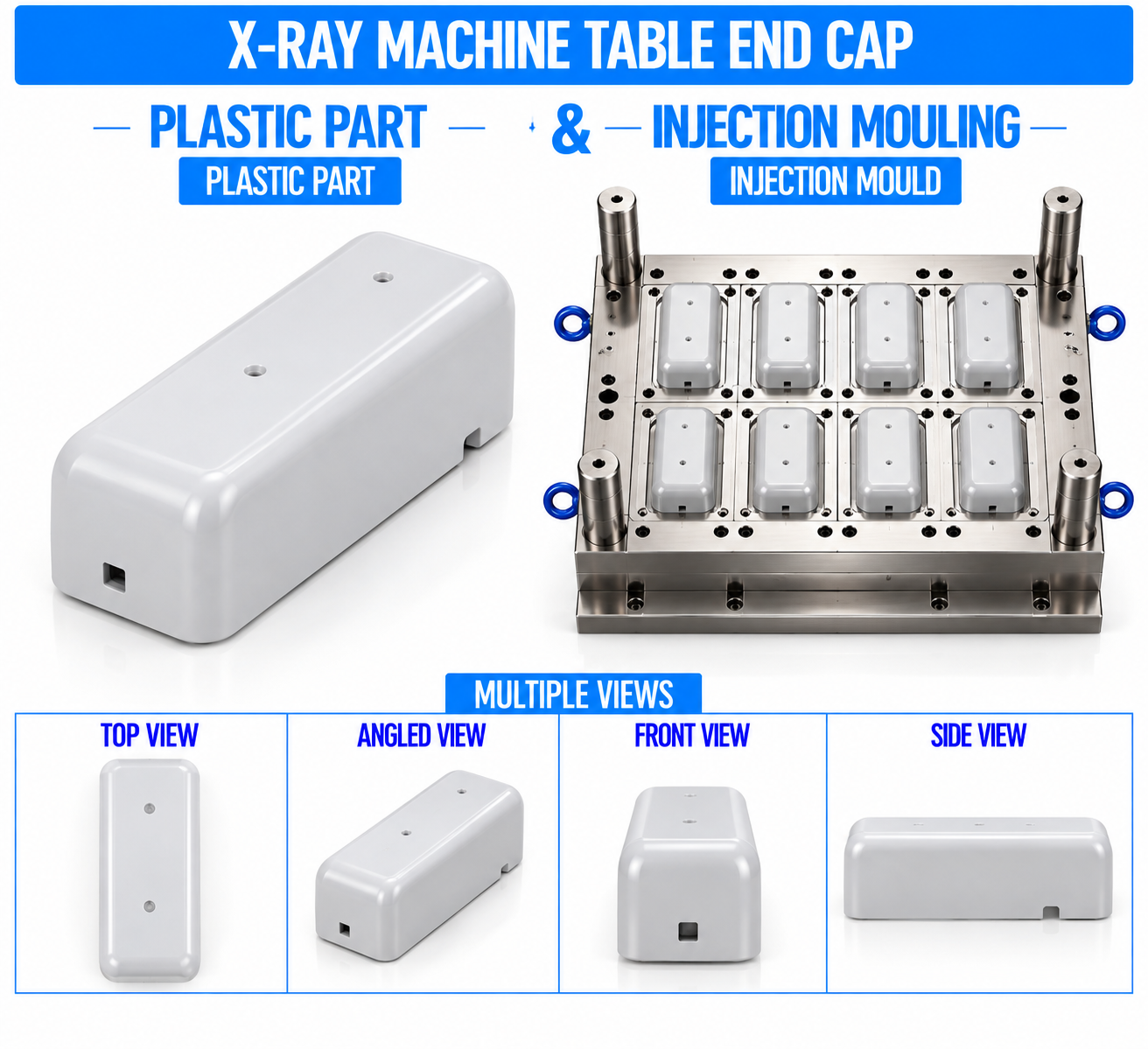 X-Ray Machine Plastic Table End Cap Mould and Moulding Service